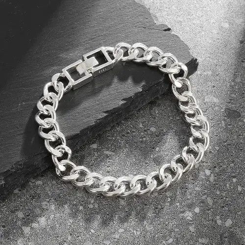 Other Vintage Silver Chain Bracelet Size ONE SIZE - 7 Thumbnail