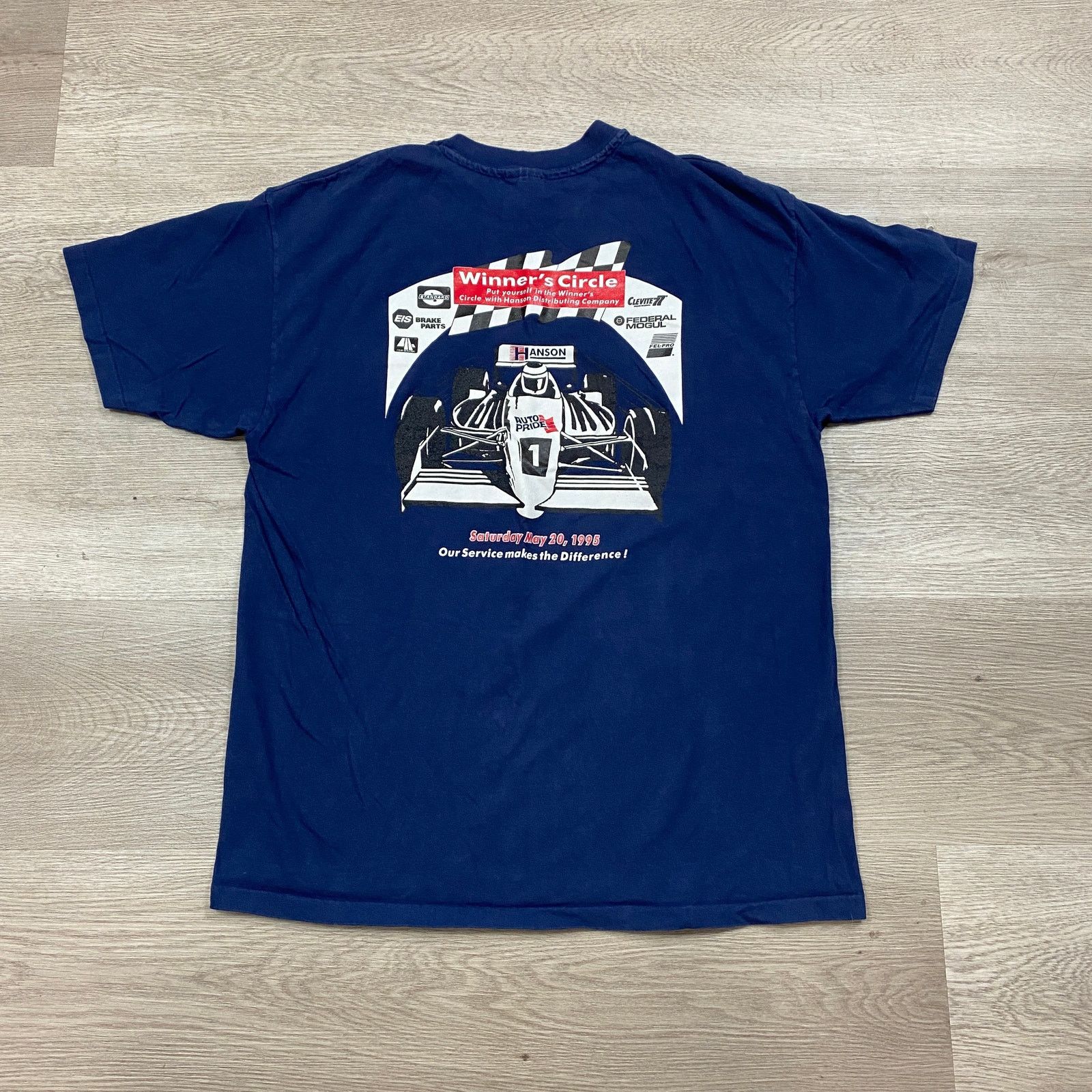 Hanes × NASCAR × Vintage Vintage 90s Hanson Winner's Circle Racing NASCAR T Shirt XL Size US XL / EU 56 / 4 - 1 Thumbnail