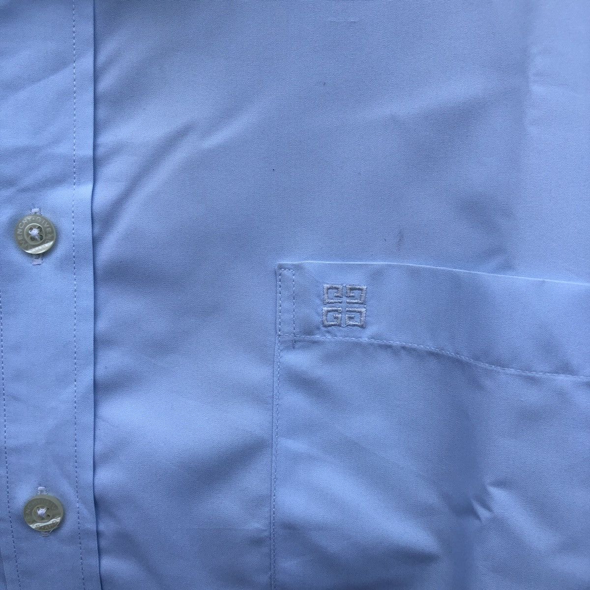 Givenchy VTG LUXURY GIVENCHY EMBROIDERED LOGO SHIRT BLUE SEA Size US L / EU 52-54 / 3 - 3 Thumbnail