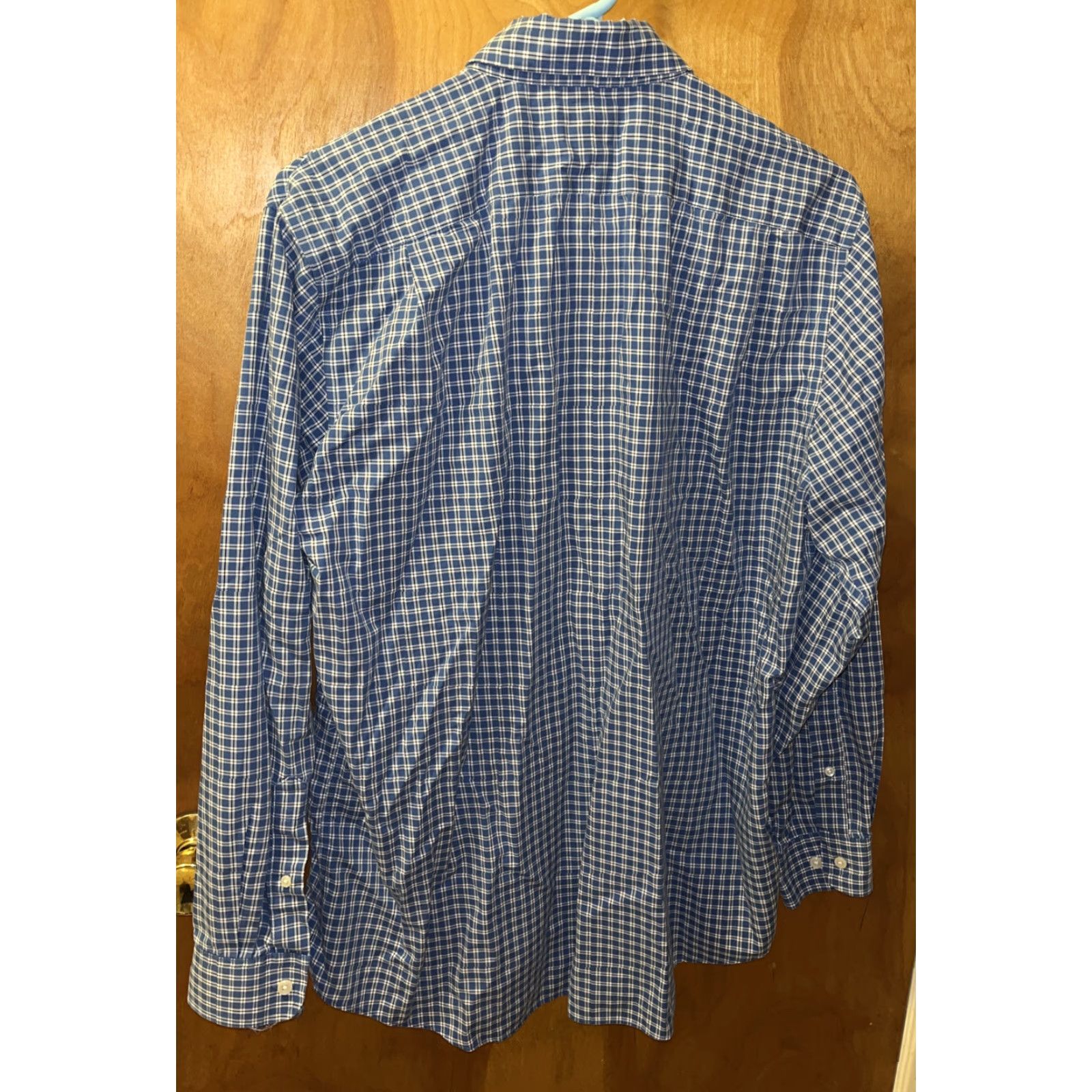 Vintage VINTAGE L.L. BEAN Men's Cotton Plaid Button-Up Shirt Traditional Fit Long Sleeve Casual Fall Winter Spring Blue Medium Reg Size US M / EU 48-50 / 2 - 7 Thumbnail