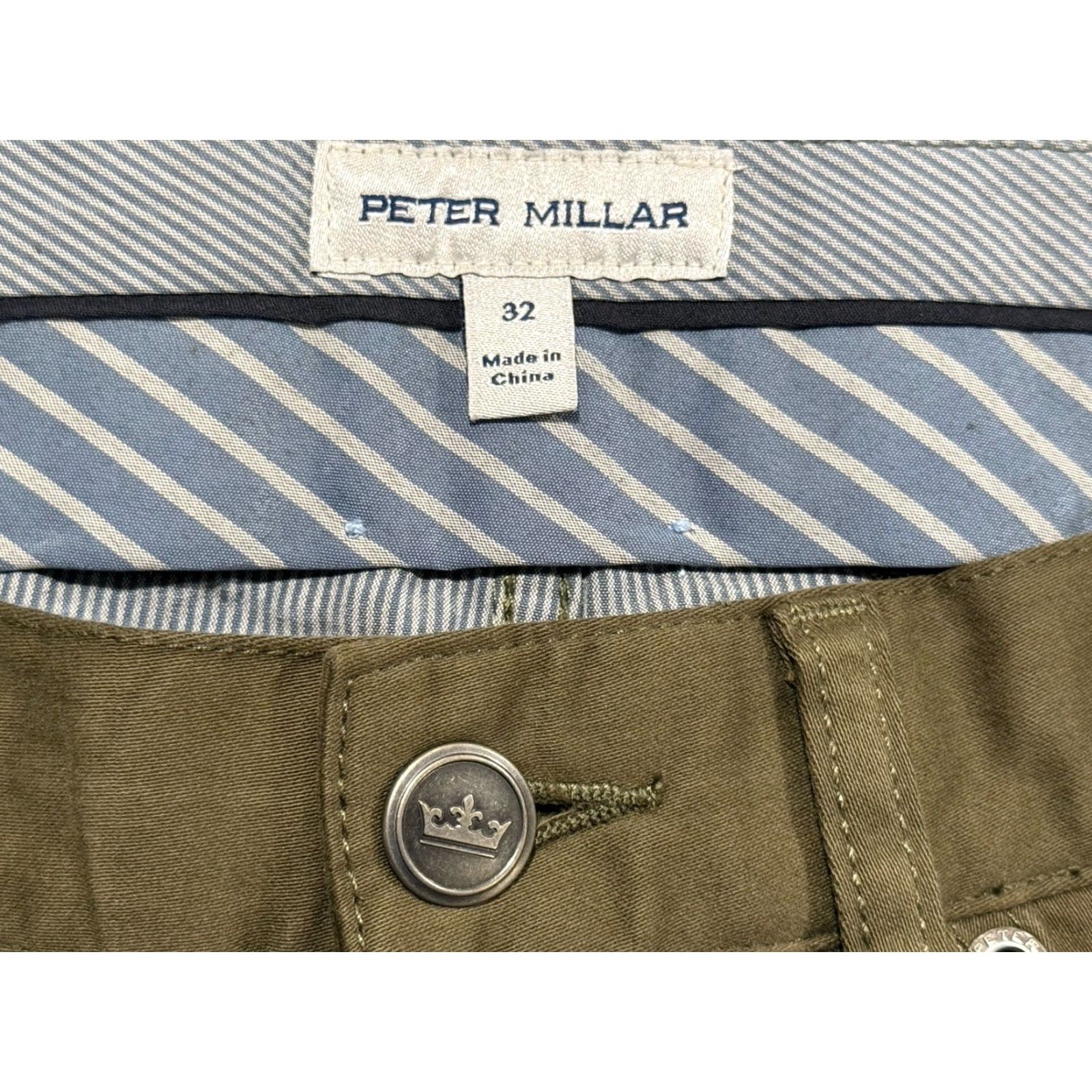 Peter Millar Peter Millar Pants Mens 32x32 Green 5-Pocket Ultimate Sateen Stretch Chino Golf Default? Size US 32 / EU 48 - 4 Thumbnail