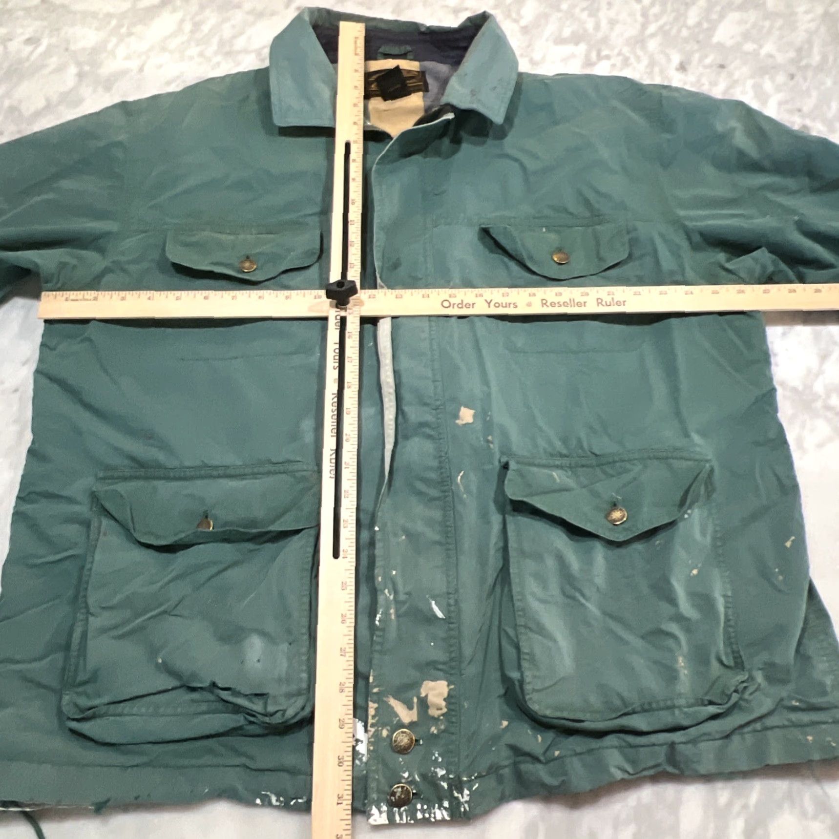 Eddie Bauer VINTAGE Eddie Bauer Jacket XL Full Zip Garden Chore Thrashed Stained Holes Fade Green Windbreaker 90s Mens Size US XL / EU 56 / 4 - 6 Thumbnail