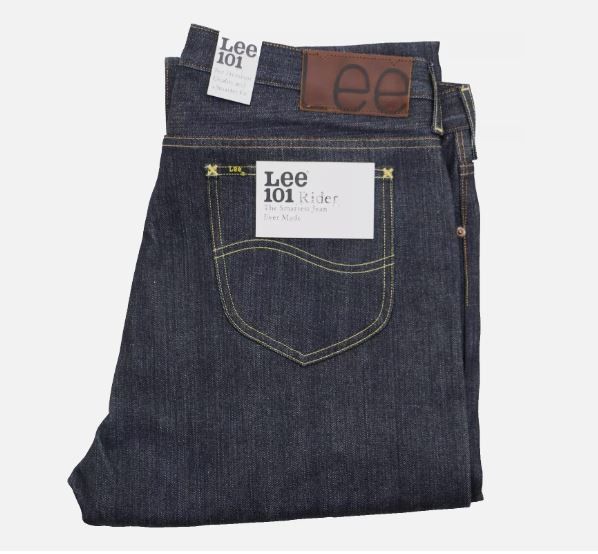 Lee 101 Rider W38 L34 Men's Jeans Dry Selvedge Denim Kaihara