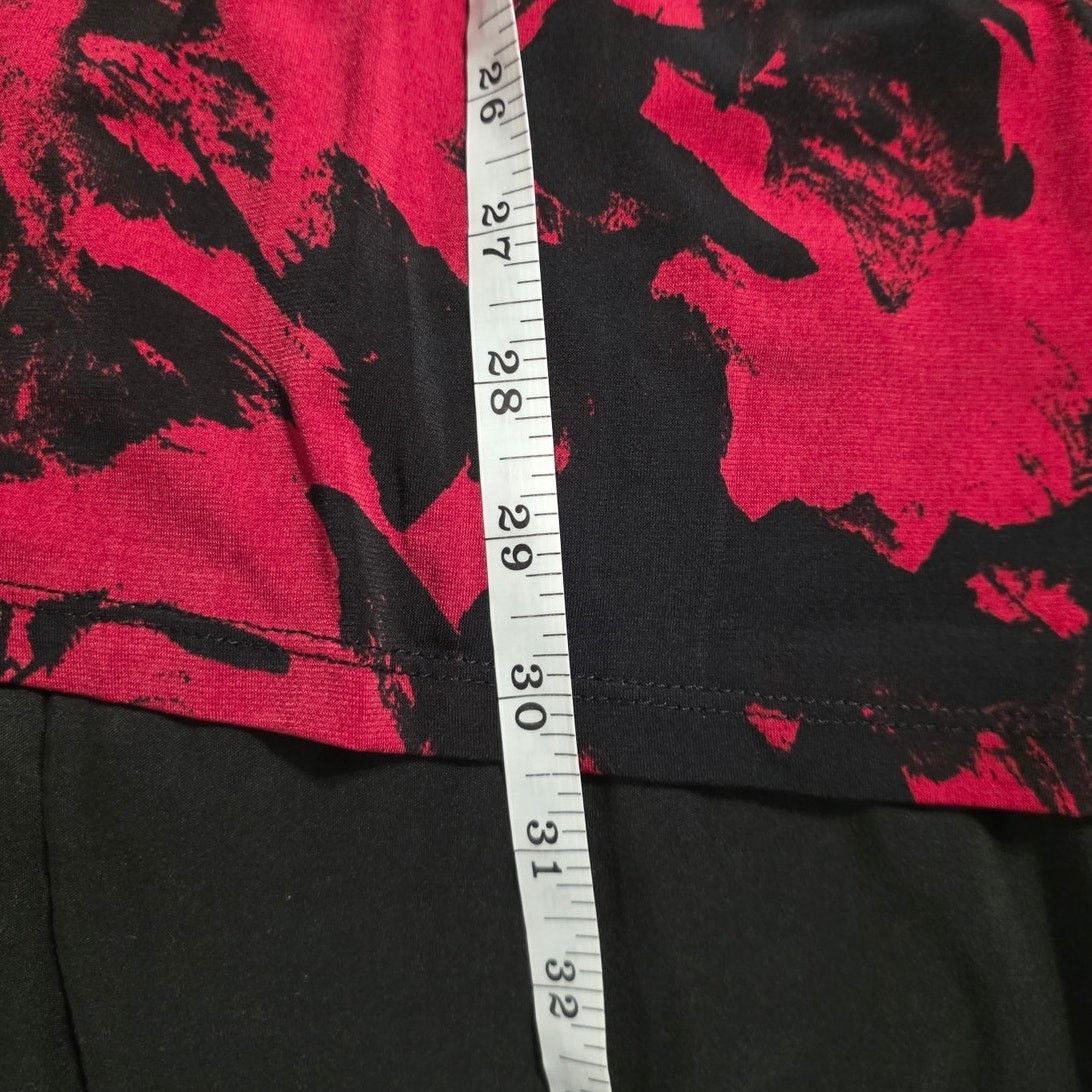 Other Susan Graver Red and Black Print Stretchy Blouse - 3X Size 3XL / US 20-22 - 6 Thumbnail