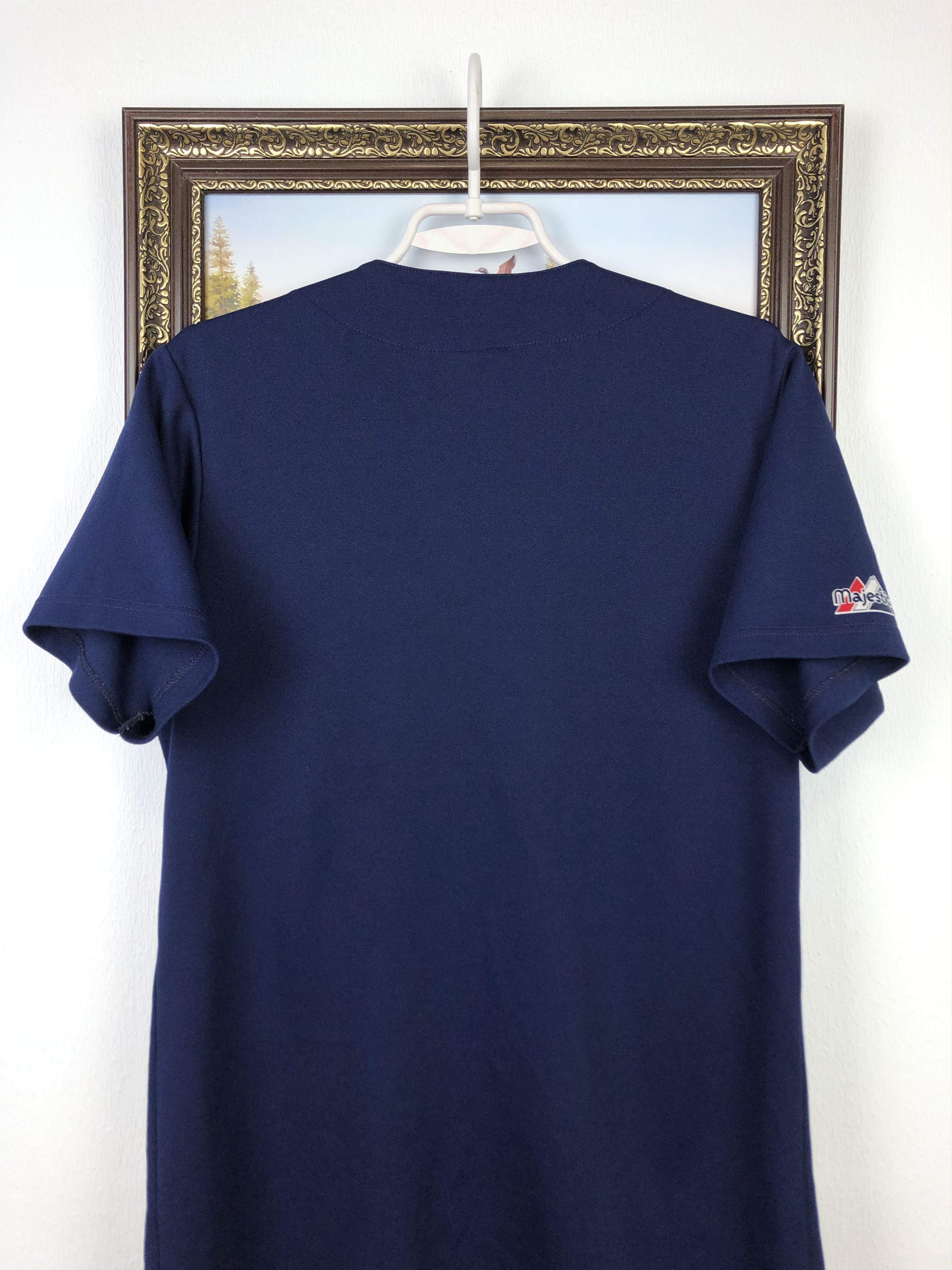 Majestic Vintage Majestic Atlanta Braves Blue Pinstripe Jersey Shirt Size US M / EU 48-50 / 2 - 10 Thumbnail