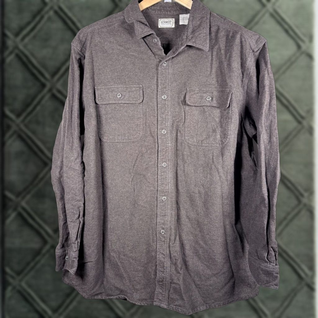 Vintage C.E. Schmidt Shirt Men's Brown Button-Up Long Sleeve Pockets Size 2XLT - Workwear, 2XLT Mens Shirt Brown Button-Up Long Sleeve Pockets Size US XXL / EU 58 / 5 - 1 Thumbnail