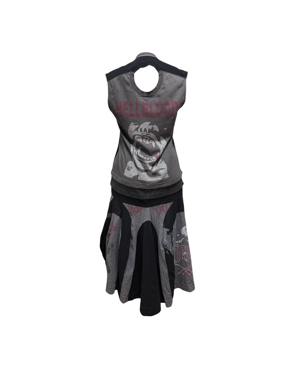 Junya Watanabe JUNYA WATANABE SS 2006 Punk Graphic Reconstructed Midi Dress Size XS / US 0-2 / IT 36-38 - 2 Thumbnail