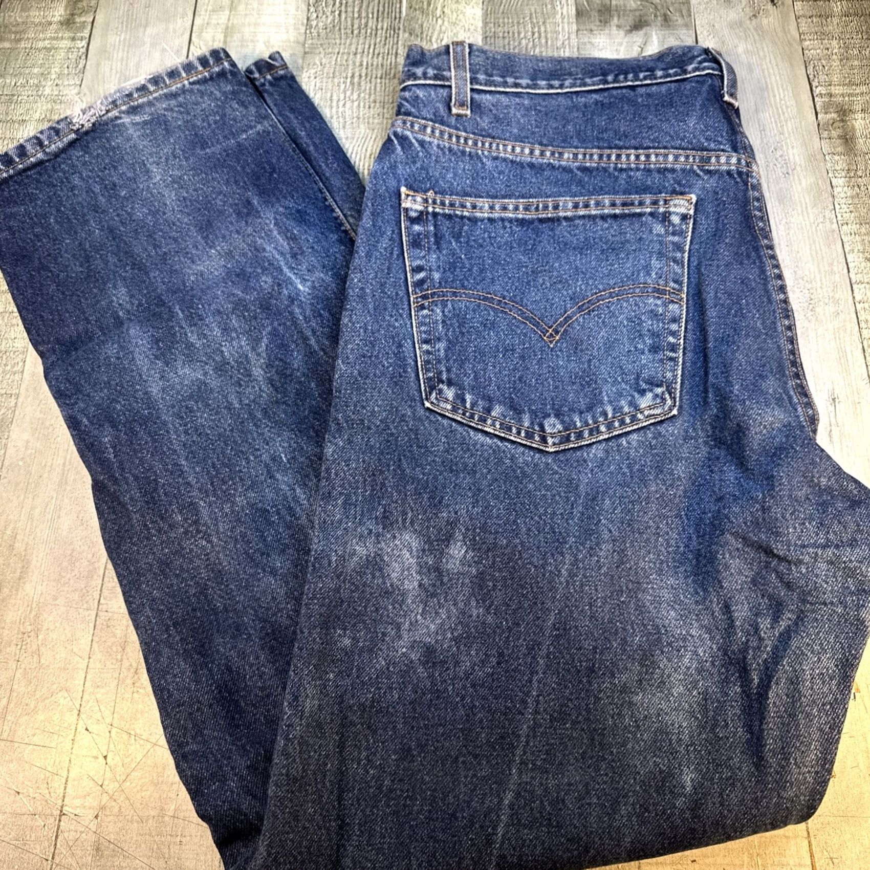 Levi's Levi's 505 Regular Fit Jeans Men Size 34 x 32 Midnight Blue Stonewash Denim 5-Pocket Straight Leg Medium Rise Adult Mens Size US 34 / EU 50 - 7 Thumbnail