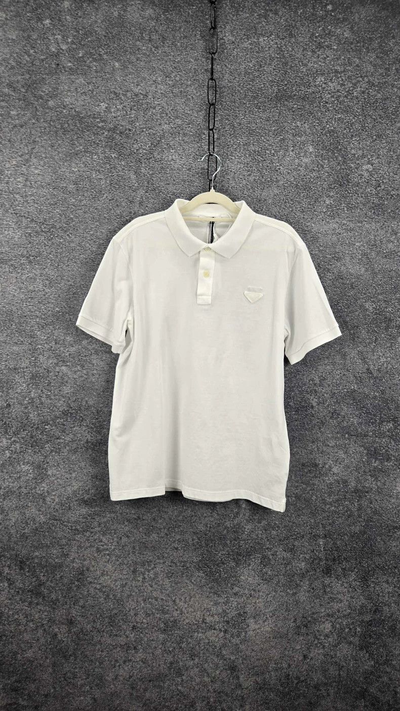 Prada White Prada Polo Shirt in Size XL Size US XL / EU 56 / 4 - 1 Thumbnail