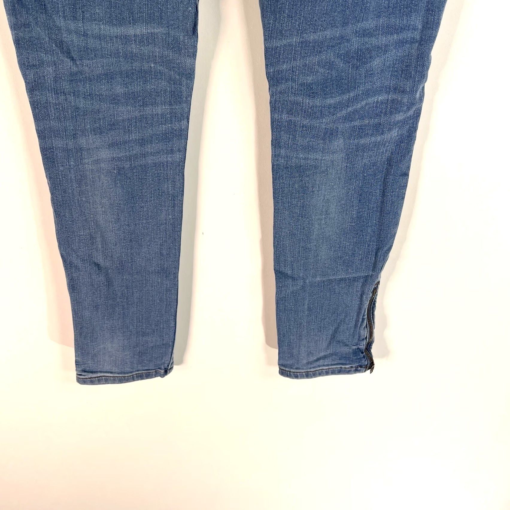 Banana Republic Banana Republic Jeans Skinny Cropped Side Zip Cuff Denim Womens 26 Blue 26X25 Size 26" / US 2 / IT 38 - 6 Thumbnail