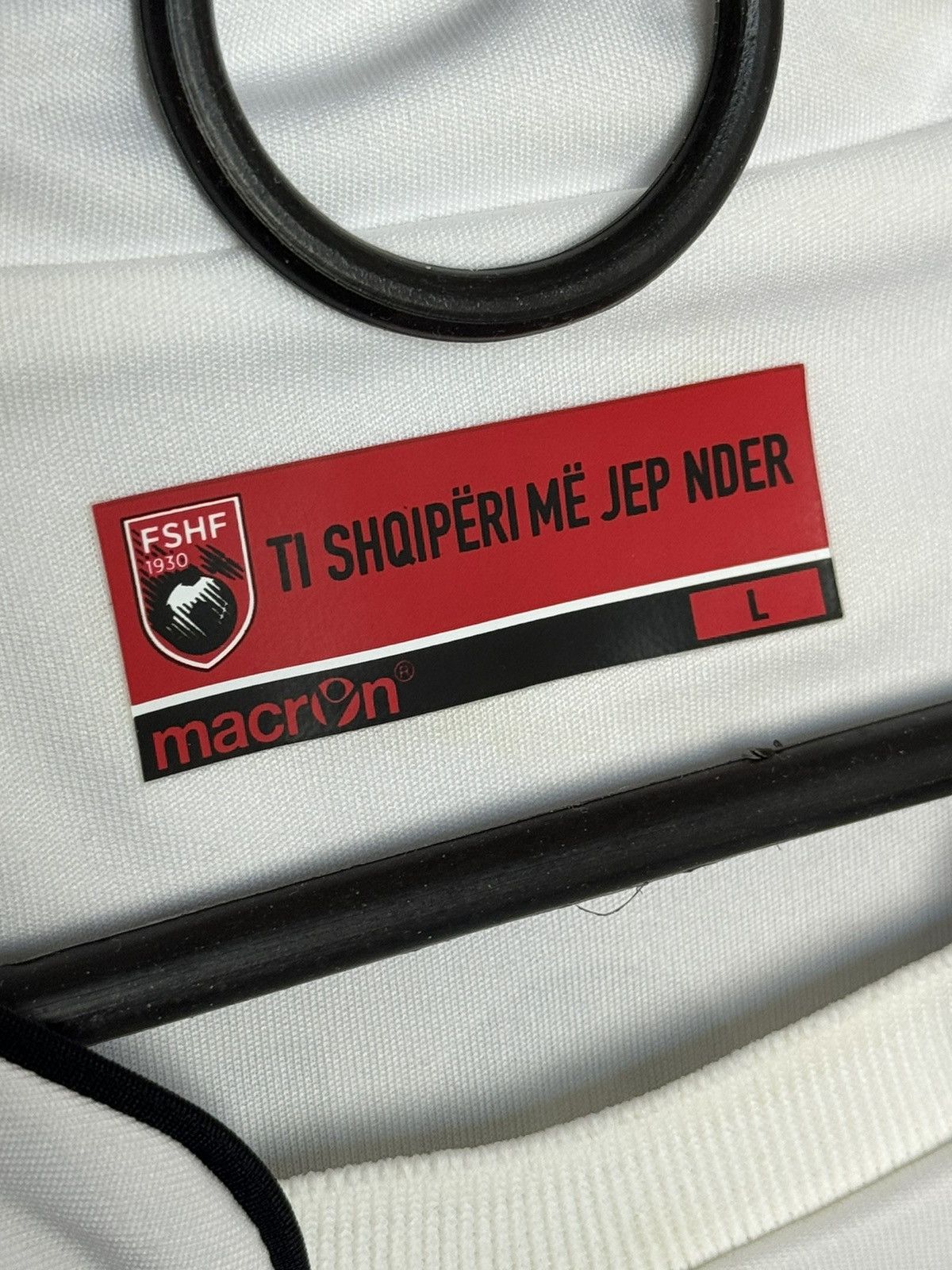 Macron Albania National Team 16/17 Away Krasniqi Football Jersey Size US L / EU 52-54 / 3 - 14 Thumbnail