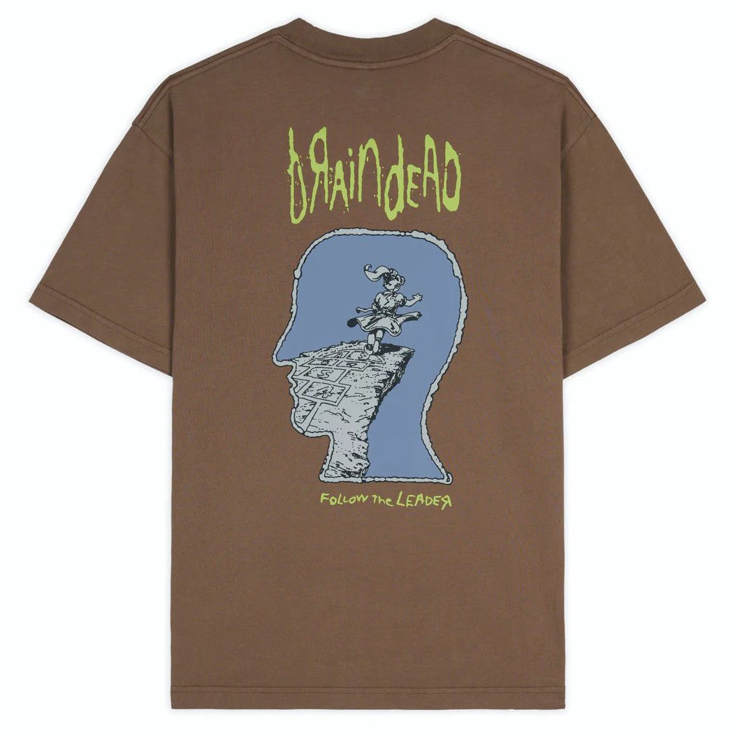 Brain Dead X Korn Follow the Leader T-Shirt Mocha Brown NEW