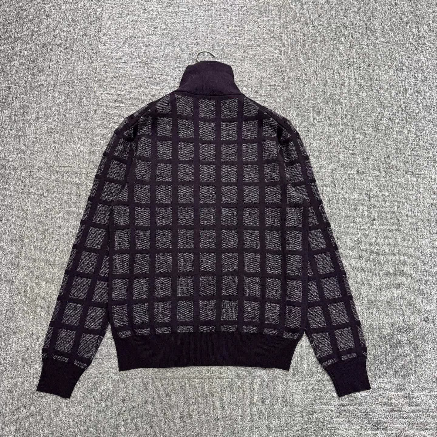 Hermes hermes checkered knit sweater in size medium. Size US M / EU 48-50 / 2 - 2 Thumbnail