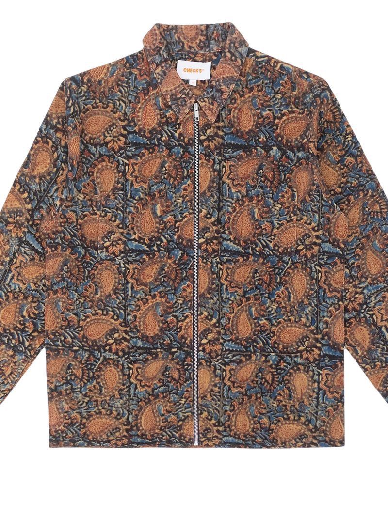 Checks block print paisley Corduroy Shirt