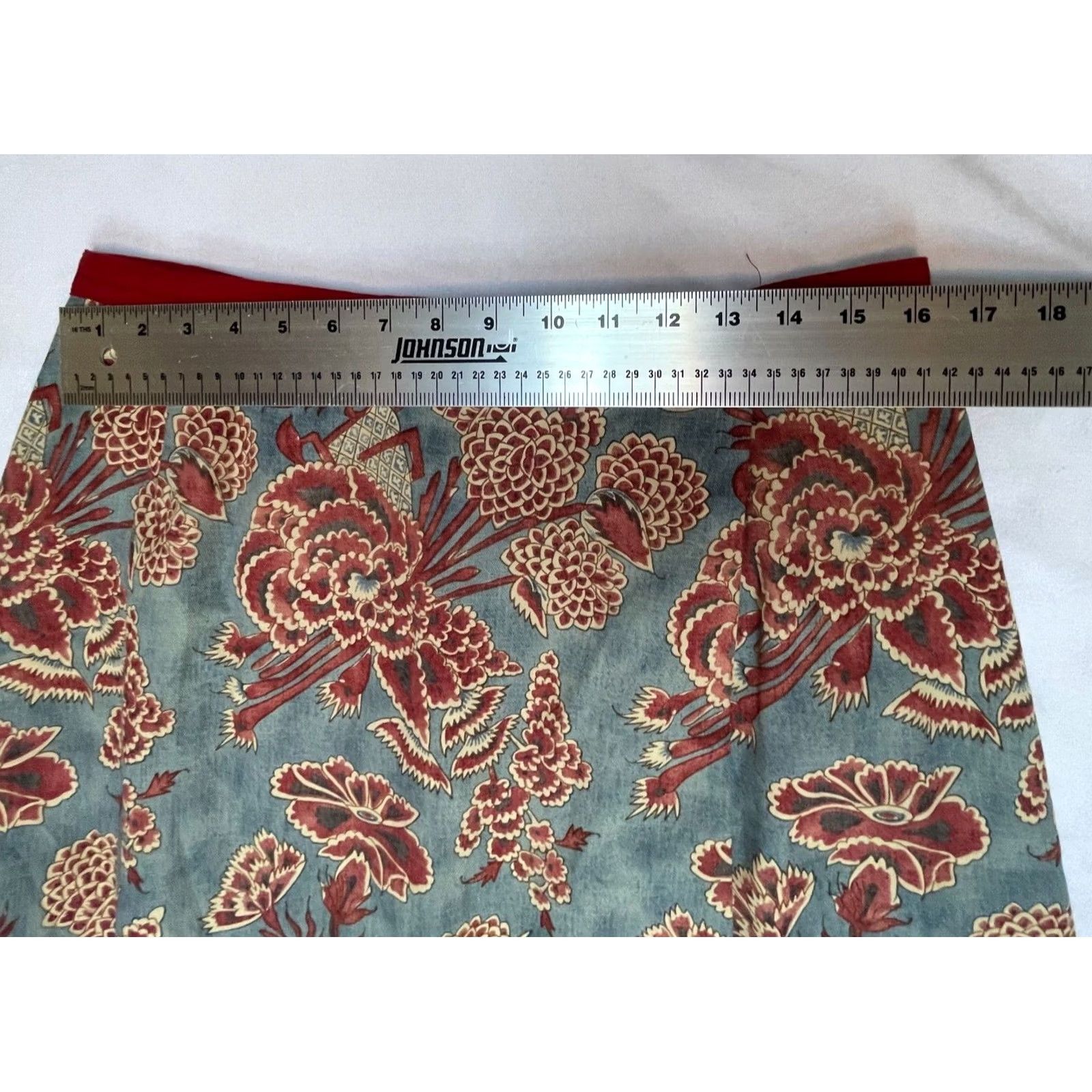 Coldwater Creek Coldwater Creek Wrap Skirt Women's Large Floral Print Blue Red Cotton Casual Size 36" / US 14 / IT 50 - 6 Thumbnail