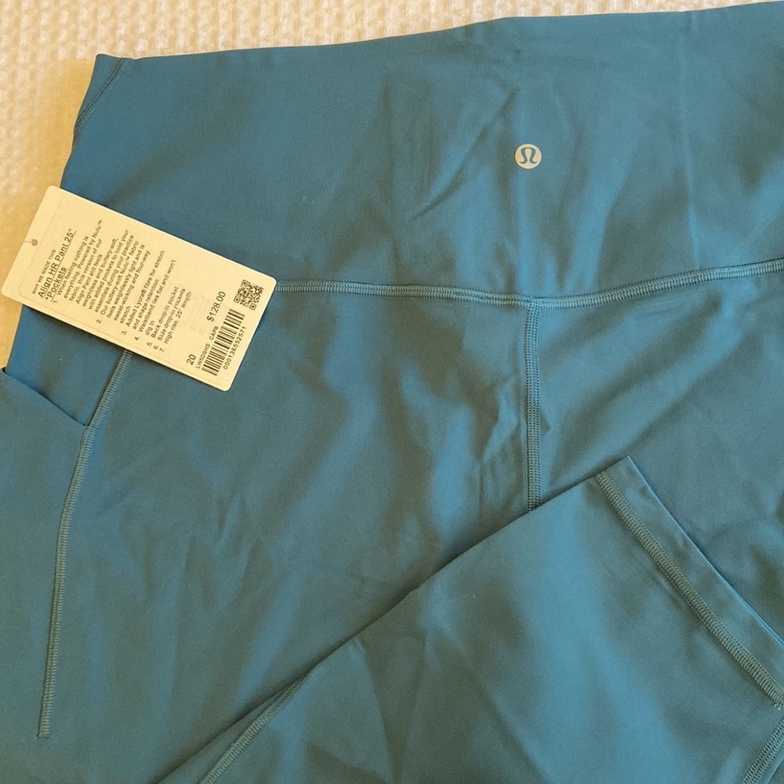 Lululemon NEW! $128 Align High Rise HR Pant 25” Pocket Capture Blue 20 Size 42" / US 20 - 4 Thumbnail