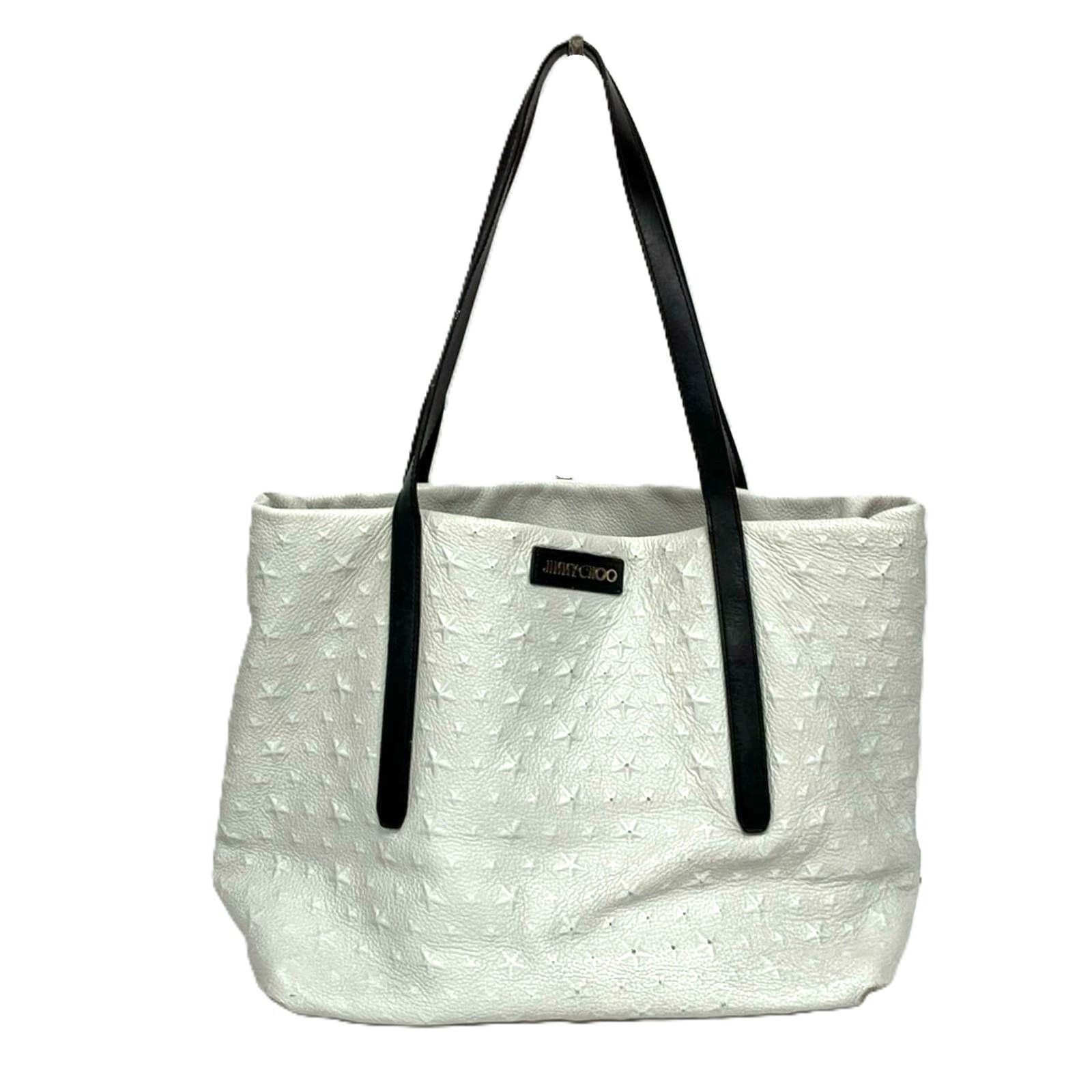 Jimmy Choo Jimmy Choo White Star Studded Embossed Leather Tote Bag Size ONE SIZE - 2 Thumbnail