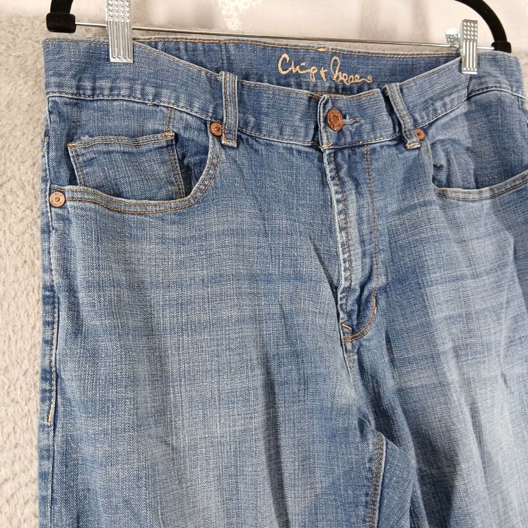Vintage Chip & Pepper Jeans Mens W34 L34 Straight Leg Medium Wash Distressed Faded Size US 34 / EU 50 - 7 Thumbnail