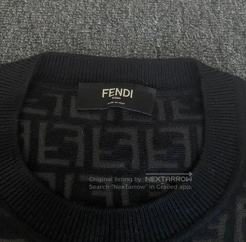 Fendi Fendi Wool Sweater with Double F Logo. Size US L / EU 52-54 / 3 - 4 Thumbnail
