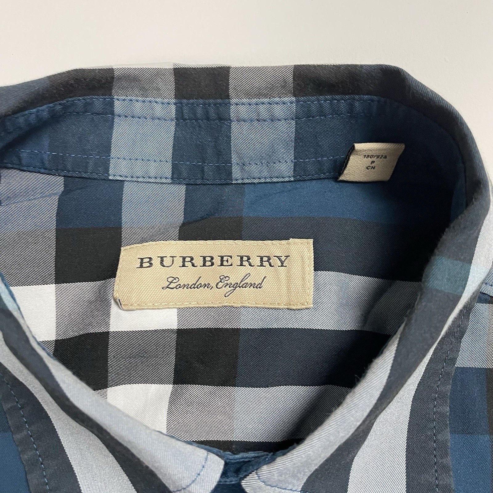 Burberry Burberry Shirt Nova Check Mens Small Blue S Size US S / EU 44-46 / 1 - 3 Thumbnail