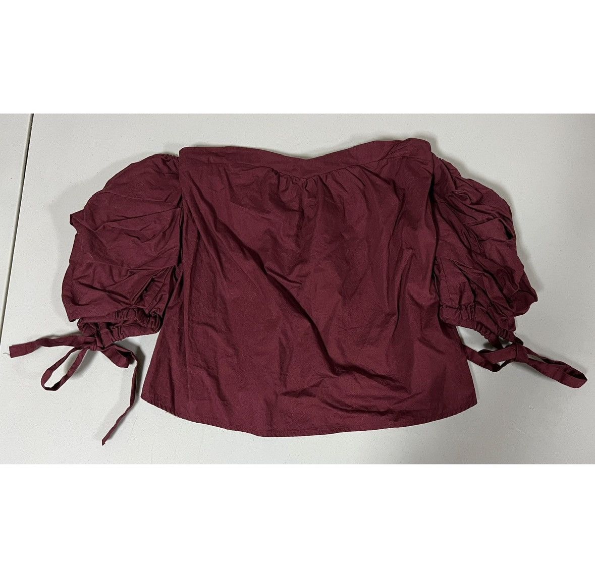 7 Days Active Red Off-The-Shoulders Ruched Crop Top Shirt Blouse Size S 🌹 Size S / US 4 / IT 40 - 1 Thumbnail
