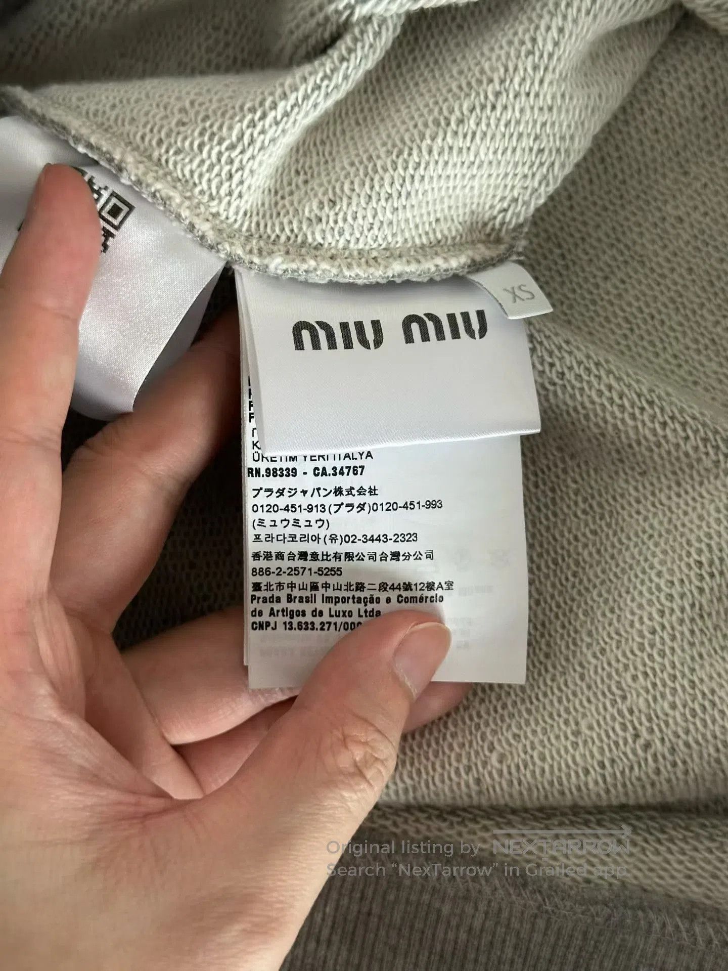 Miu Miu Miu Miu Zip-up hoodie| Size XS / US 0-2 / IT 36-38 - 4 Thumbnail