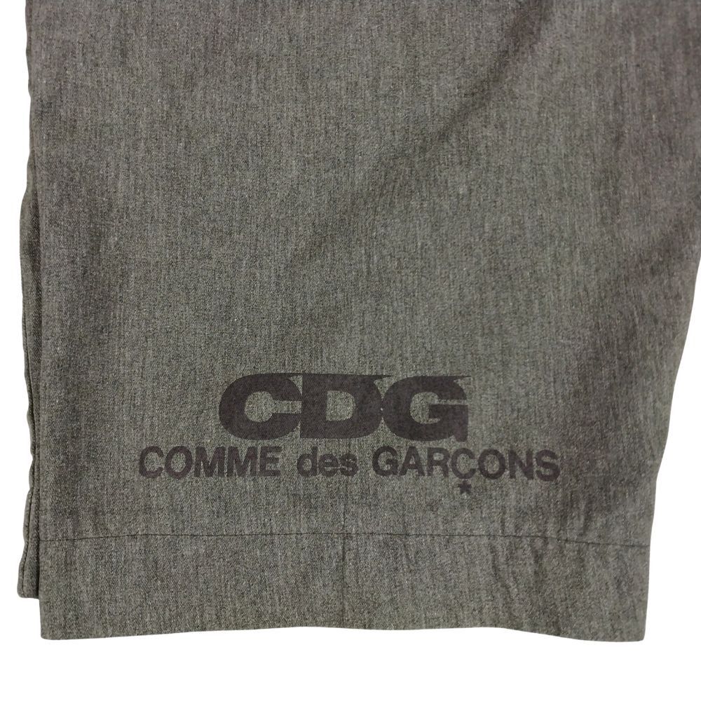 Comme des Garcons Shorts Polyester Cotton Logo Print Zipper Gray Size US 39 - 4 Thumbnail