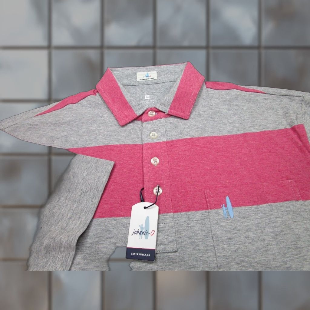 johnnie-O johnnie-O Polo Shirt Mens Medium Gray Golf Button-Down Size US M / EU 48-50 / 2 - 1 Thumbnail