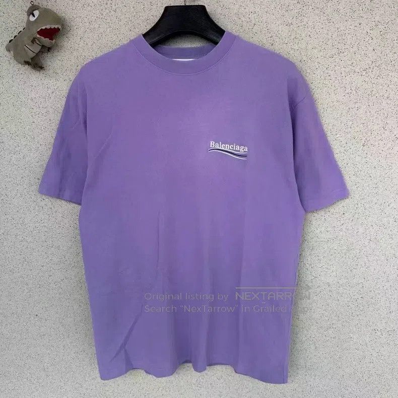 Balenciaga Balenciaga Purple Cola Short Sleeve T-Shirt S Size Size US S / EU 44-46 / 1 - 1 Thumbnail