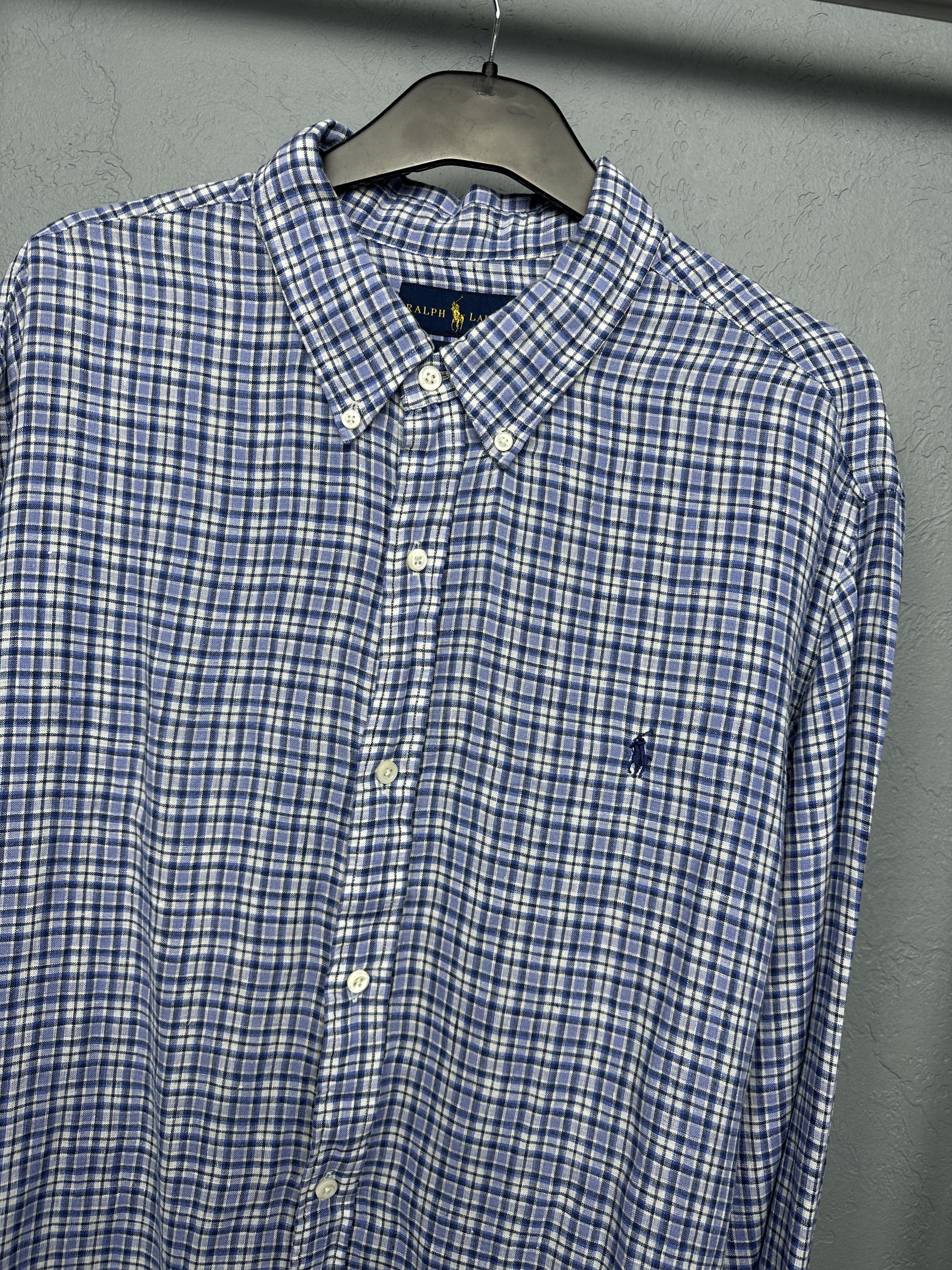 Polo Ralph Lauren Polo Ralph Lauren Mens LINEN Long Sleeve Shirt Size US XXL / EU 58 / 5 - 2 Thumbnail