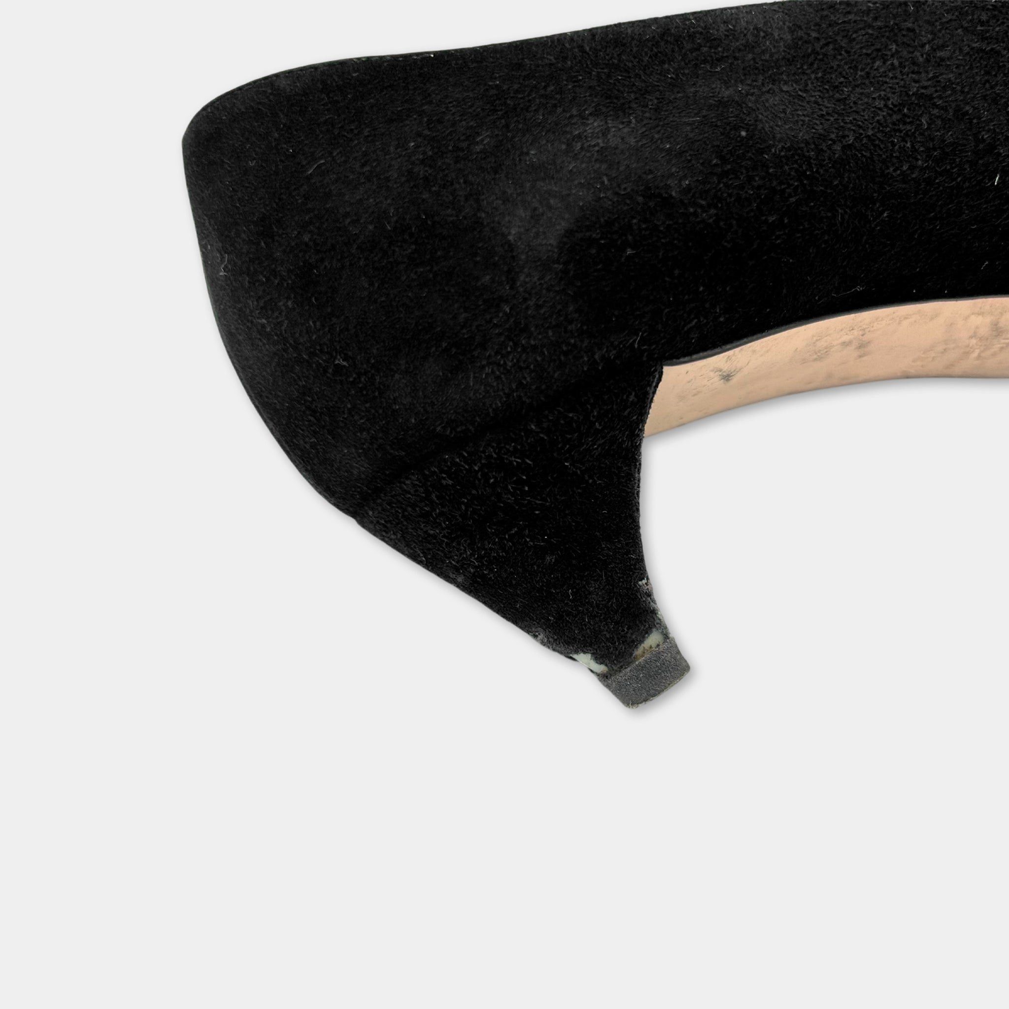 Miu Miu Miu Miu Black Suede Heels Size US 9.5 / IT 39.5 - 7 Thumbnail