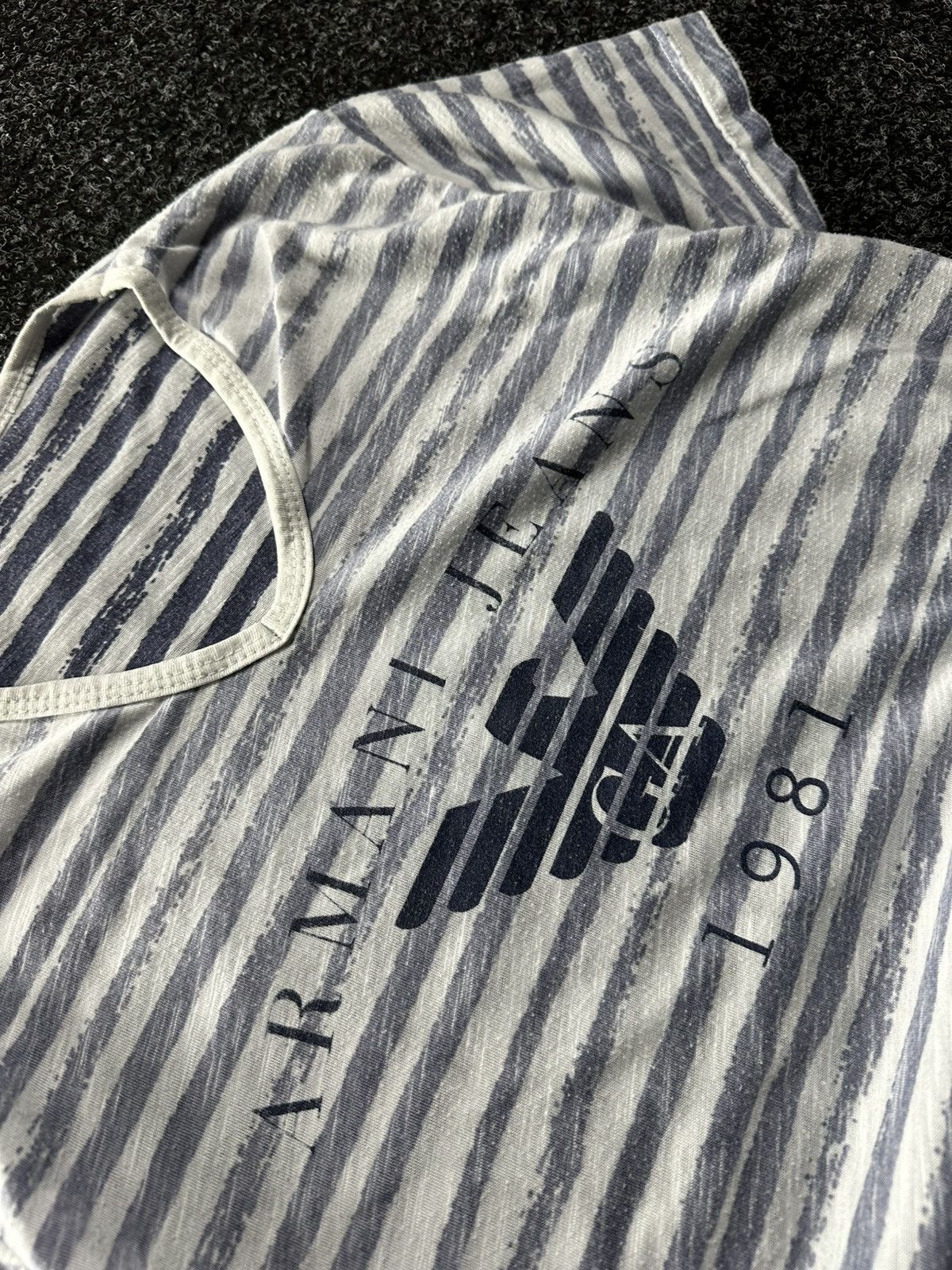 Armani × Vintage 🚨AVANT GARDE ARMANI 90s RARE longsleeve striped Y2K LUXURY Size M / US 6-8 / IT 42-44 - 4 Thumbnail