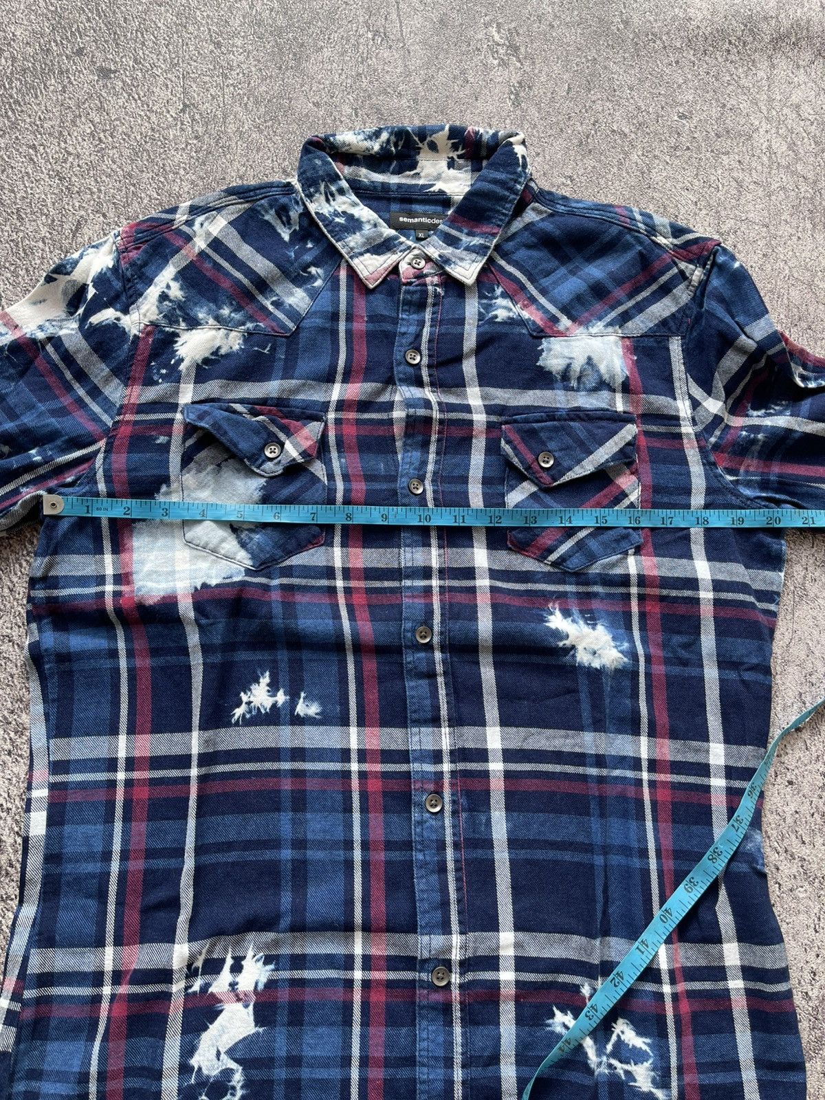 semanticdesign Semanticdesign Bleached plaid shirt Size US L / EU 52-54 / 3 - 12 Thumbnail