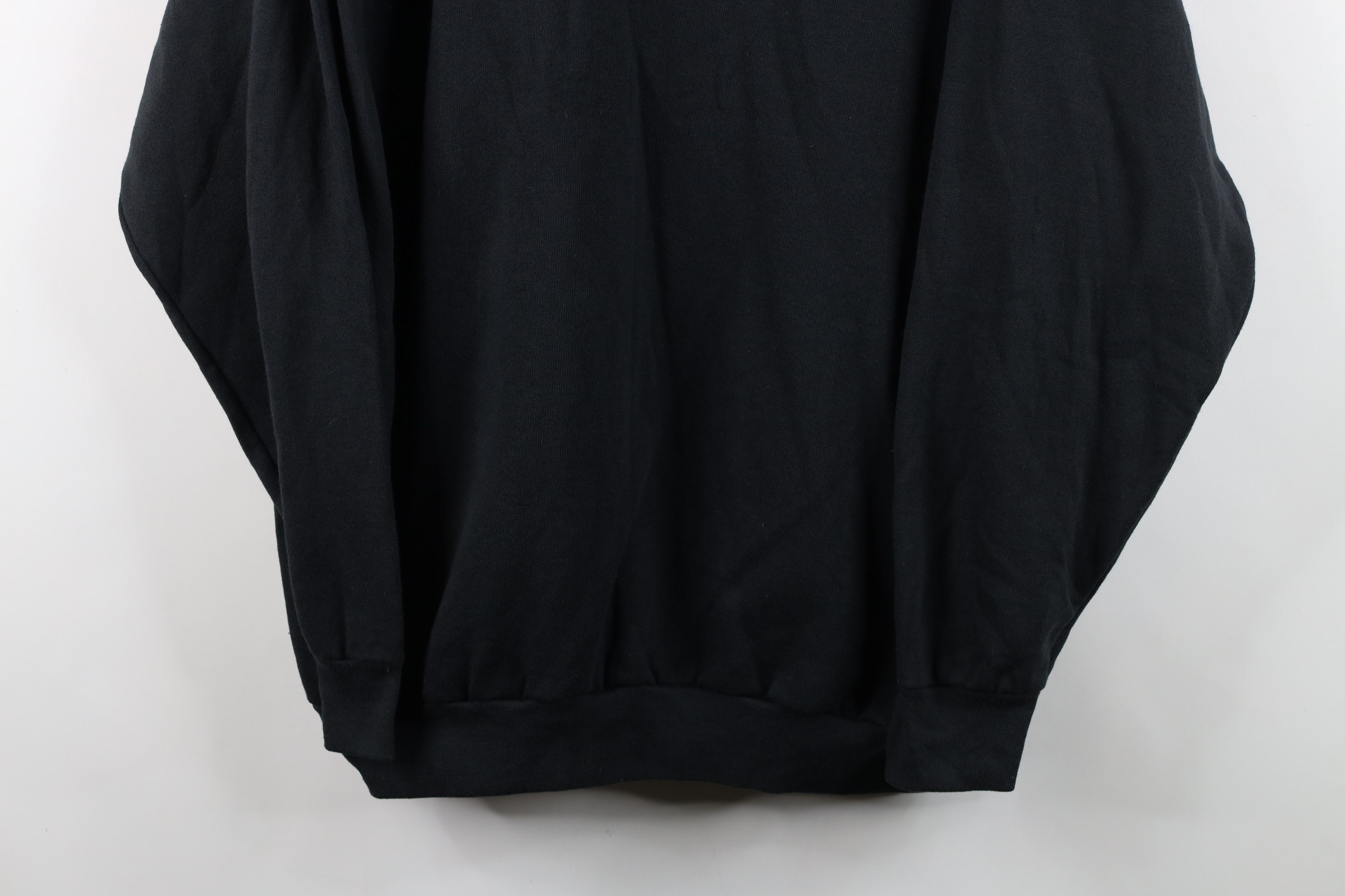 Vintage Vintage 90s Streetwear Blank Crewneck Sweatshirt Black USA Size XL / US 12-14 / IT 48-50 - 3 Thumbnail