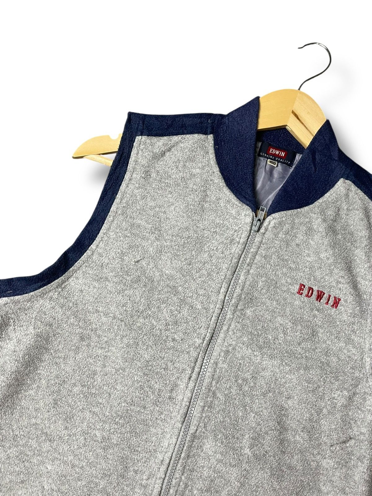 Edwin × Japanese Brand × Vintage Vintage EDWIN Fleece Zipped Vest (132) Size US XXS / EU 40 - 2 Thumbnail