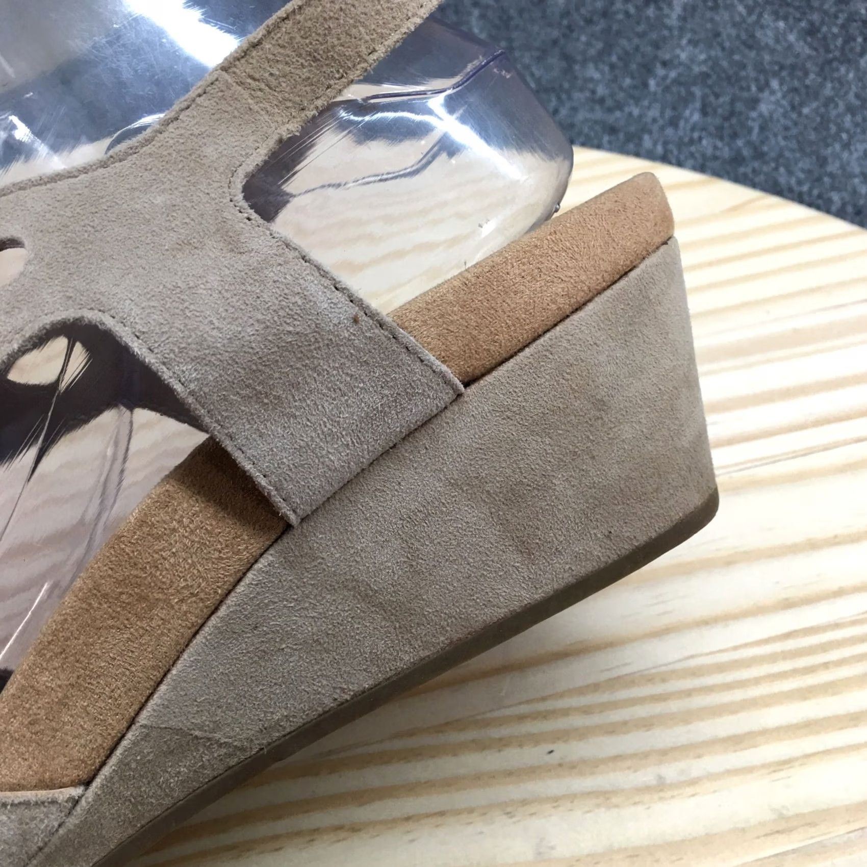 Vintage Bjorndal Sandals Womens 11 Susie Slingback Wedge Heels Comfort Brown Suede Sandals Womens 11 Brown Slingback Wedge Heel Suede Comfort Size US 11 / IT 41 - 3 Thumbnail