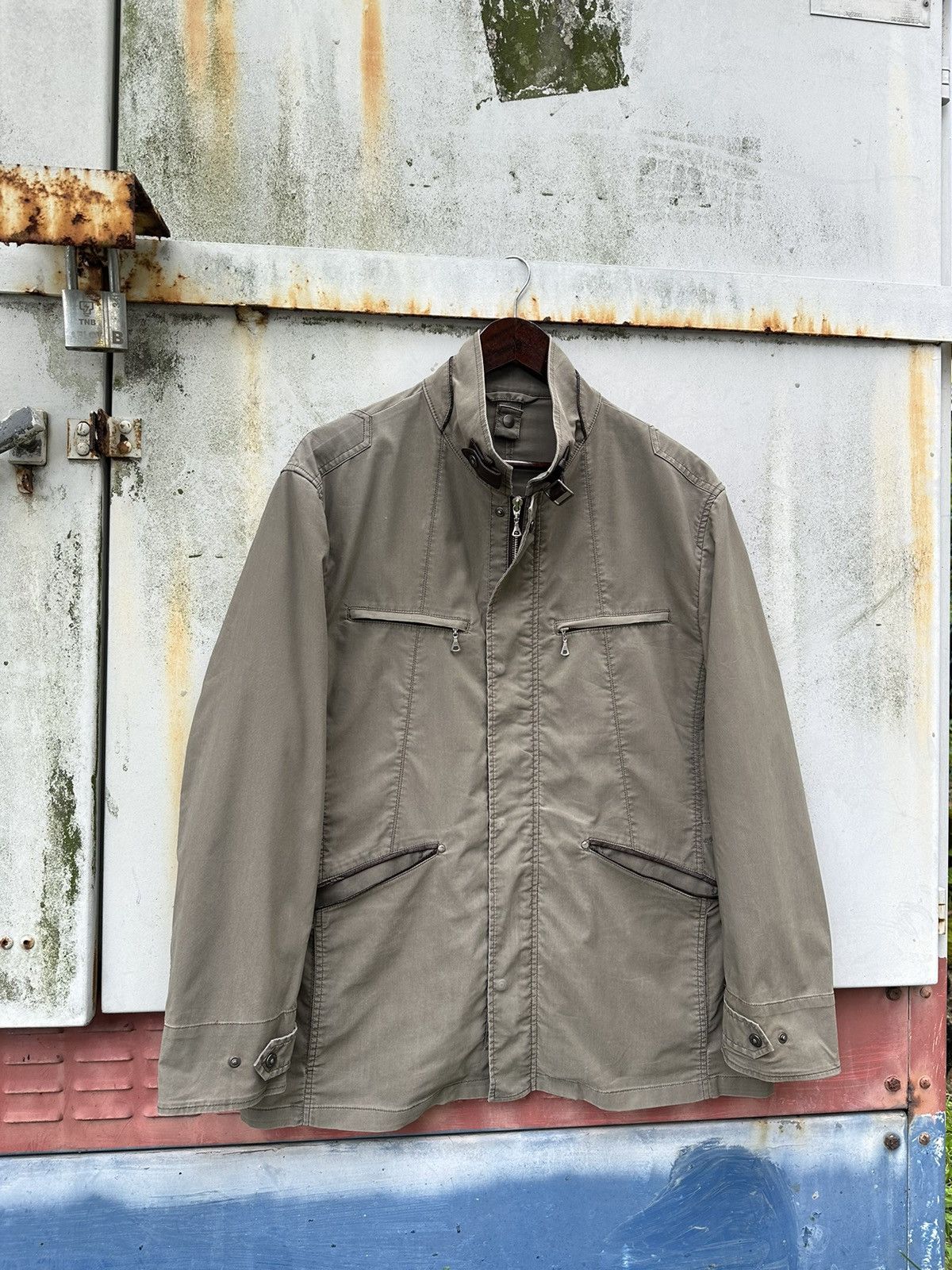 Vintage 👹Vintage Intermezzo Olive Green Chore Jacket Size US L / EU 52-54 / 3 - 4 Thumbnail