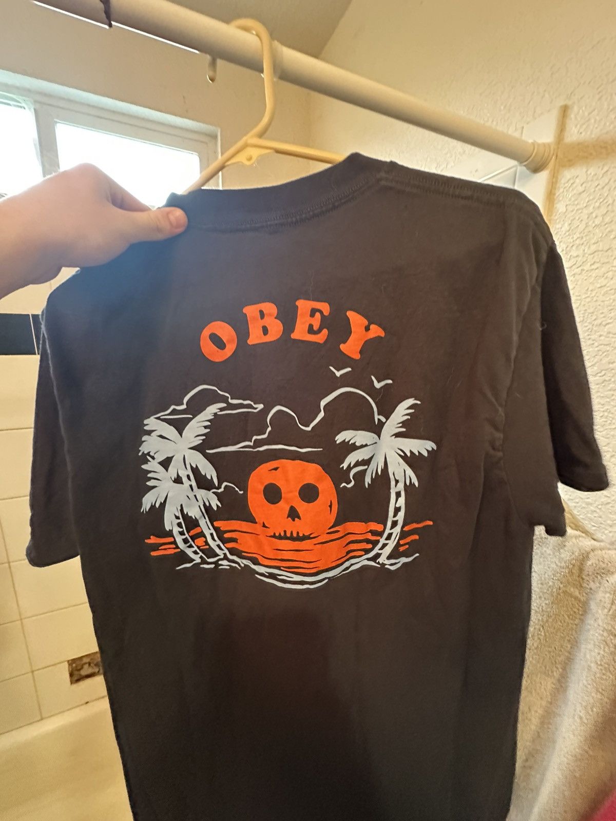 Obey Obey Orange//Black Tee Size US M / EU 48-50 / 2 - 2 Thumbnail