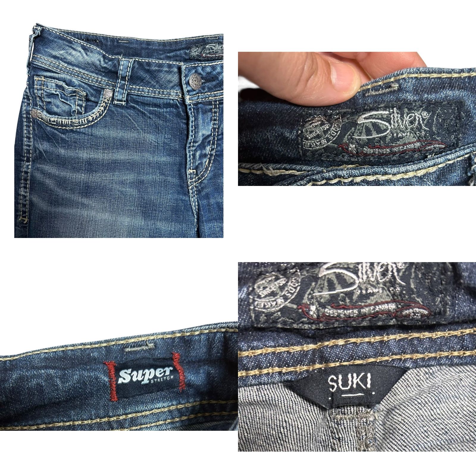 Silver Jeans Co. Silver Jeans Suki Mid Capri Jeans Women 31x22 1/2 Blue Super Stretch Denim 5-Pocket Brand: Silver Jeans Womens Regular Fit Capri Style Size 26" / US 2 / IT 38 - 8 Thumbnail