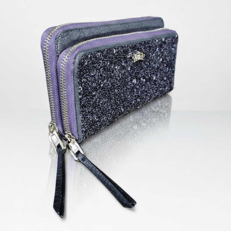 Juicy Couture Juicy Couture 7.5x4x1.75" Wallet Y2K Continental Double Zip Size ONE SIZE - 1 Thumbnail