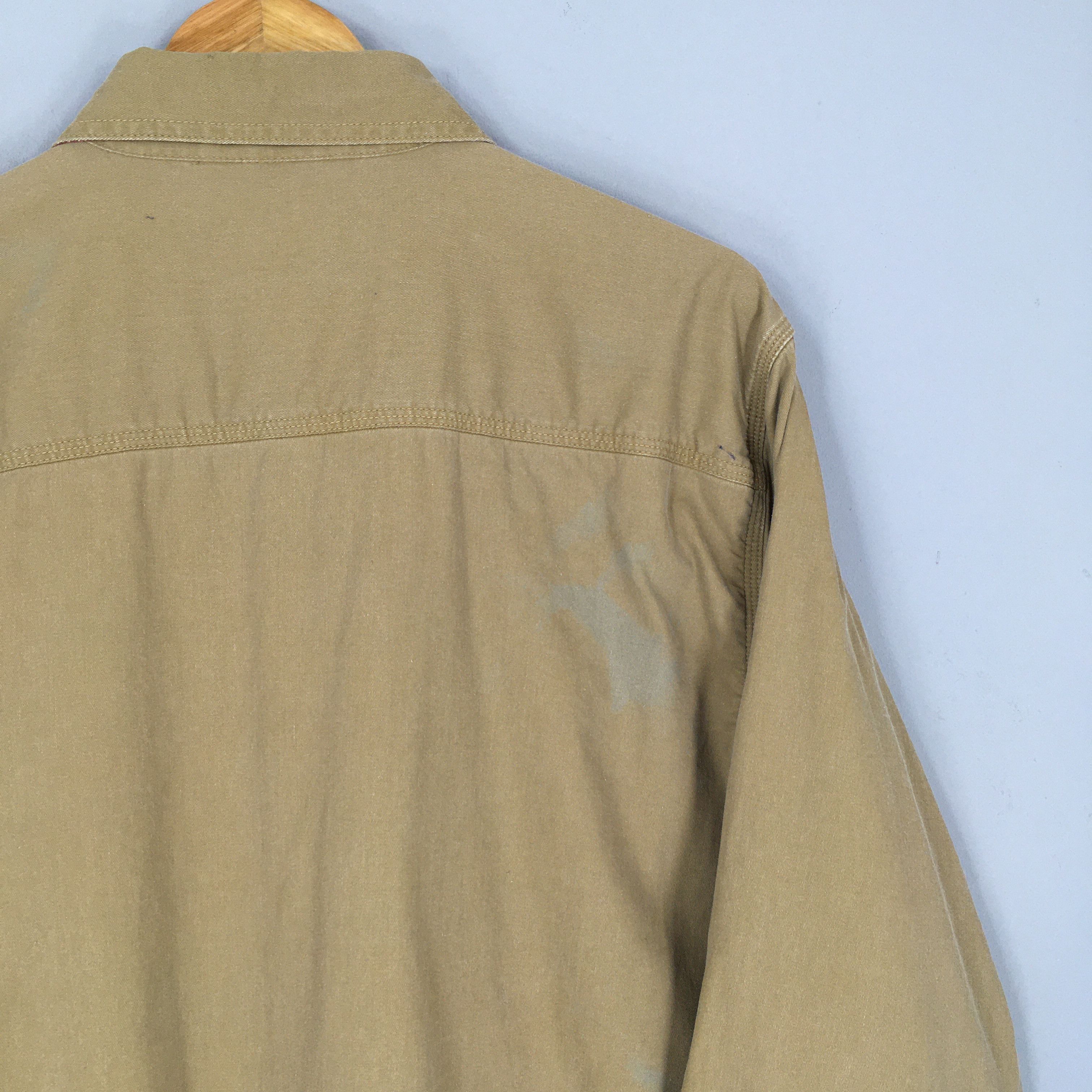 L.L. Bean Vintage LL Bean Flannel Lined Canvas Work Chore Shirt Medium Size US M / EU 48-50 / 2 - 9 Thumbnail