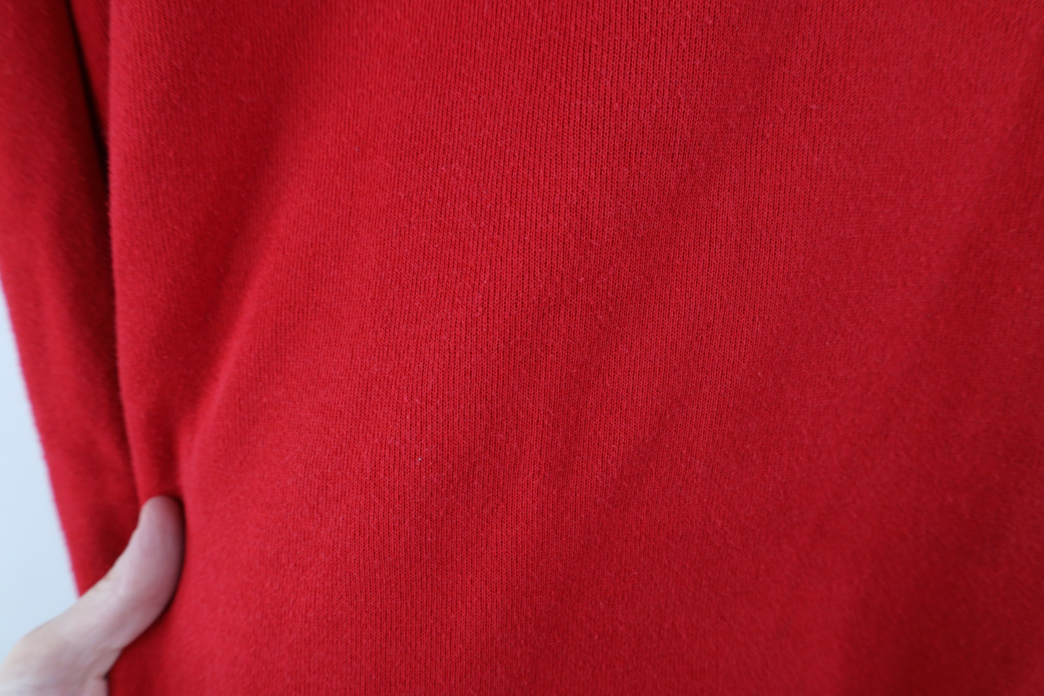 Vintage Vintage 90s Streetwear Blank Crewneck Sweatshirt Red USA Size US XL / EU 56 / 4 - 6 Thumbnail