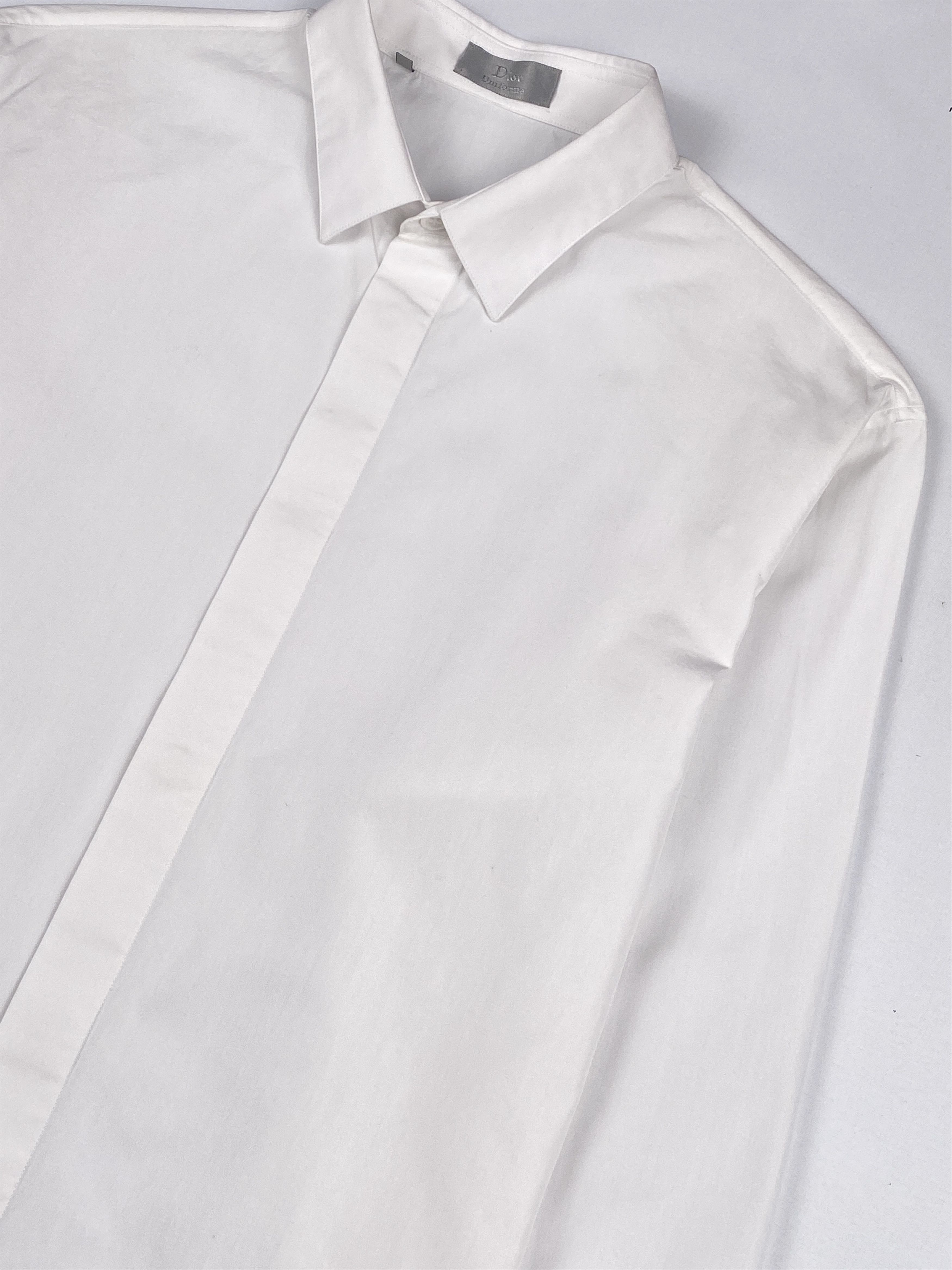 Dior Uniforme Plain Long Sleeve Shirt Size XS / US 0-2 / IT 36-38 - 5 Thumbnail