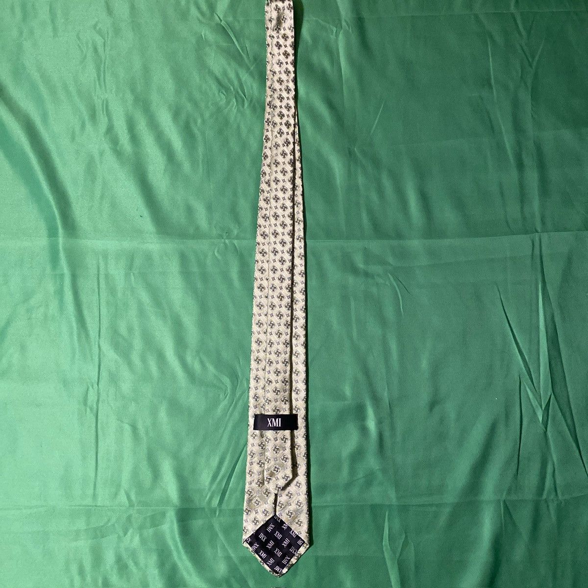 XMI Platinum Formals Mens Neck Tie XMI Green Silk Size ONE SIZE - 2 Thumbnail