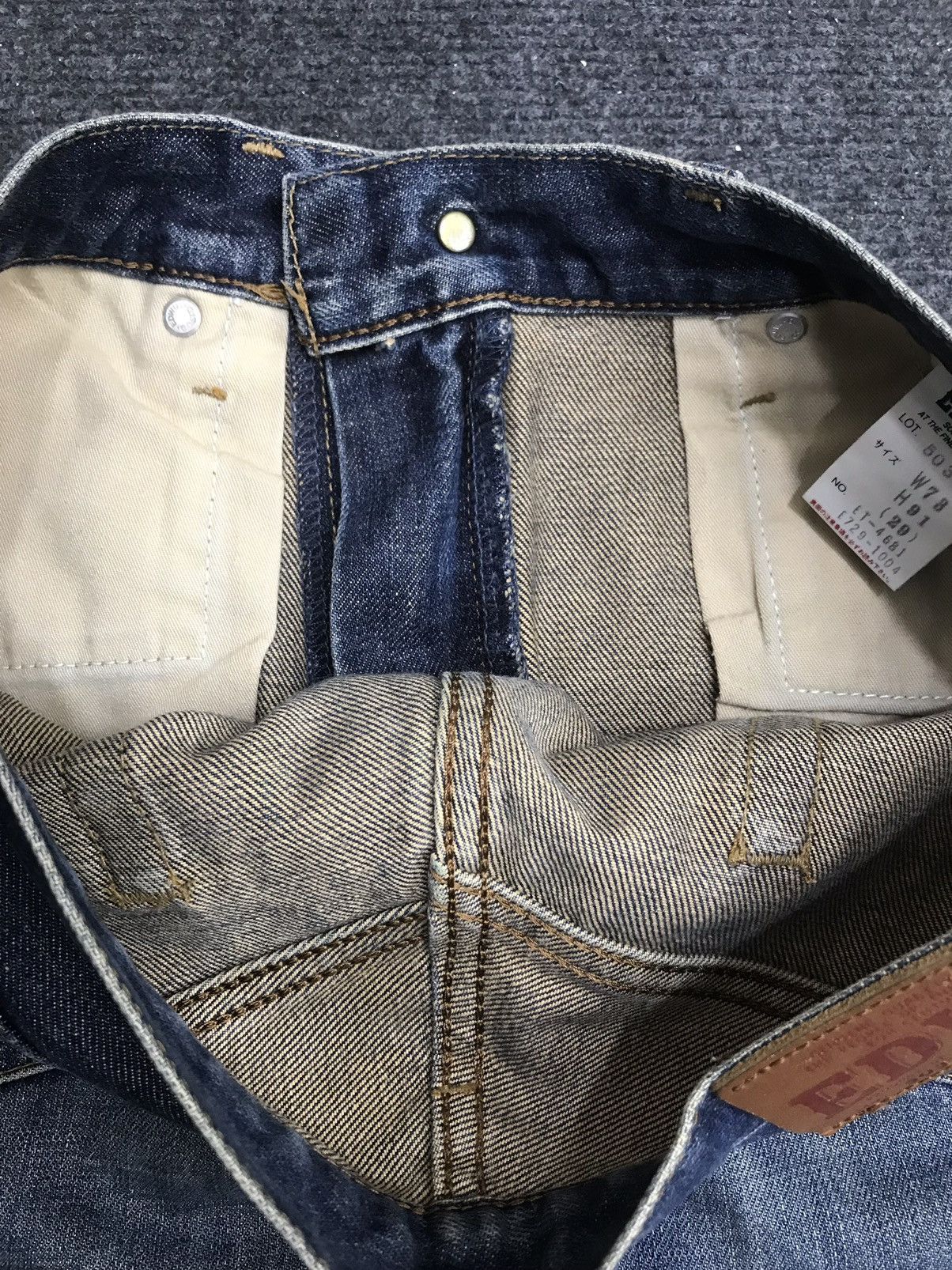 Edwin 💥90s Style💥Vintage EDWIN 503z Mudwash Distressed Denim F46 Size US 28 / EU 44 - 19 Thumbnail