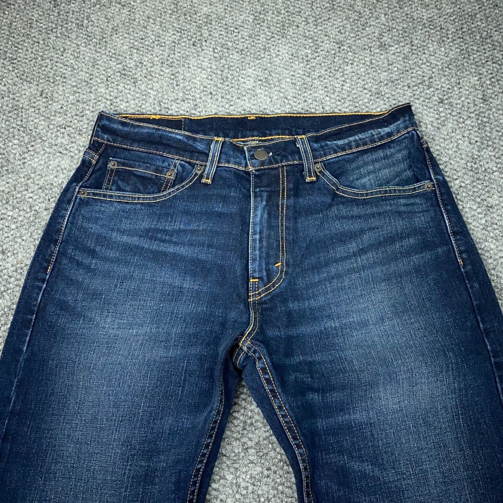 Levi's LEVI'S Jeans 505 Straight Men 30x31.5 Blue Stretch Denim Beltless Zip Regular Fit 5-Pocket" Size US 31 - 3 Thumbnail
