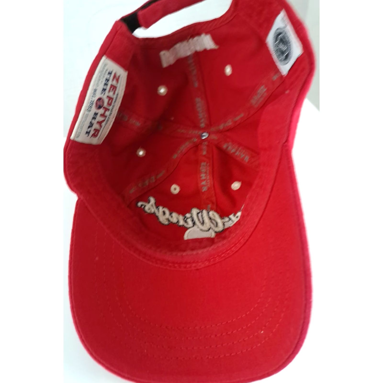 Zephyr VINTAGE Detroit Red Wings Hockey Adjustable Embroidered Zephyr Hat Hat Men One Size Red Cotton Canvas Baseball Cap Sports Adjustable Men Size ONE SIZE - 4 Thumbnail