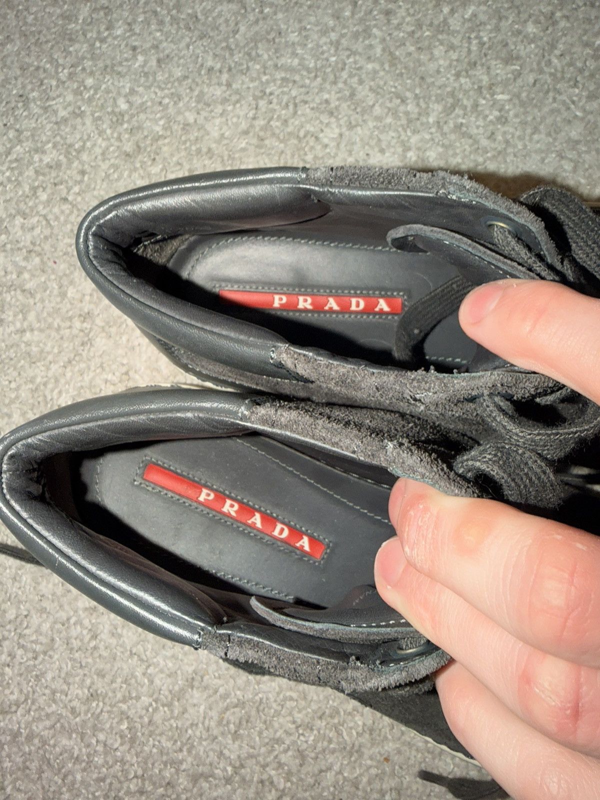 Prada Prada Leather high top sneakers Size US 9 / EU 42 - 5 Thumbnail