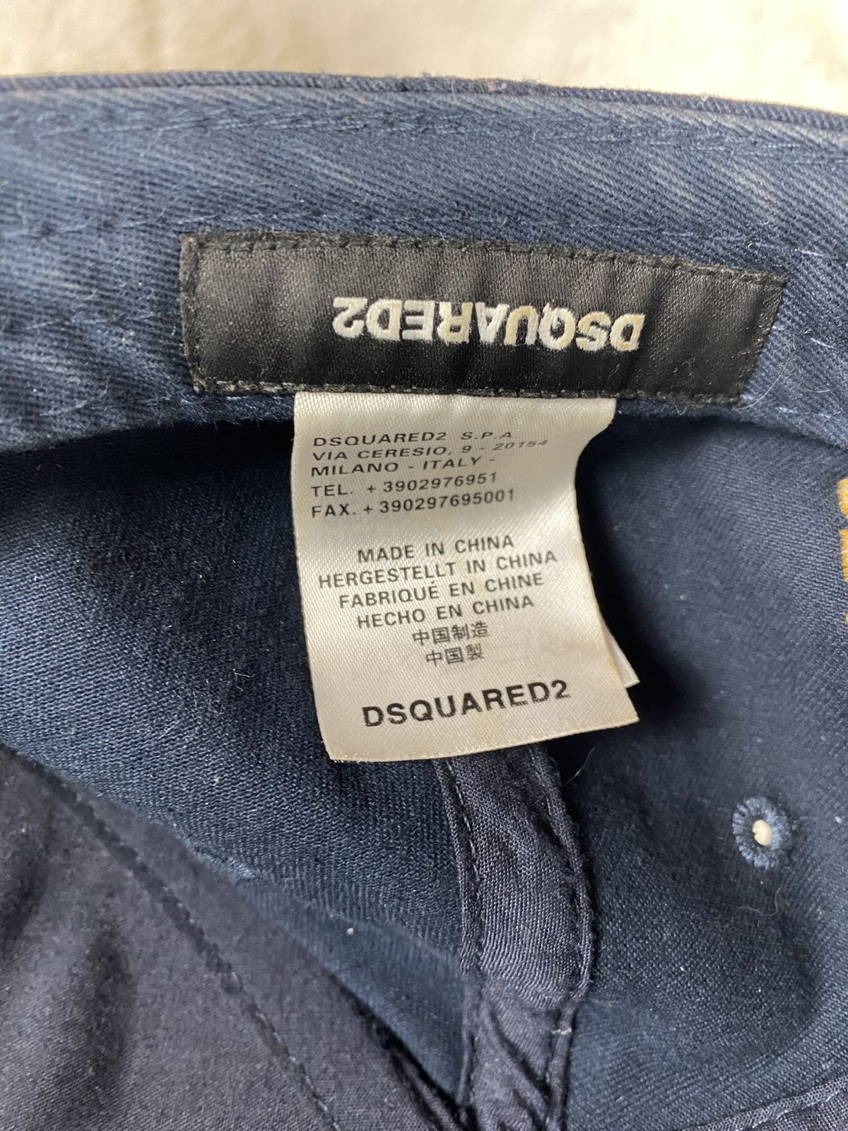 Dsquared2 Dsquared2 DSQ2 Baseball Cap Navy Blue Parachute Patch Size ONE SIZE - 8 Thumbnail