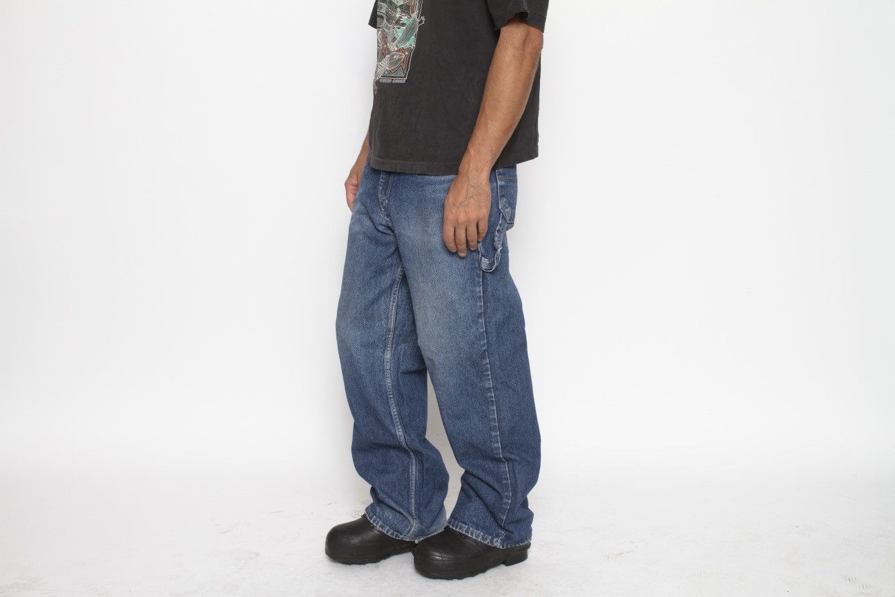 Pelle Pelle BLUE BAGGY DENIM CARPENTER PANTS BY PELLE PELLE JEANS CO Size US 32 / EU 48 - 3 Thumbnail